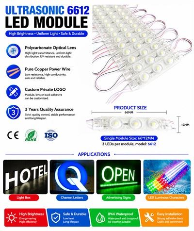 Modul LED cu ultrasunete DMLED DC12V 1.5W